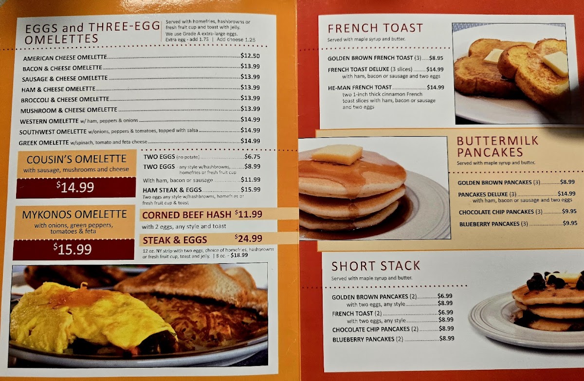 Country Club Family Restaurant Menu - Image 1